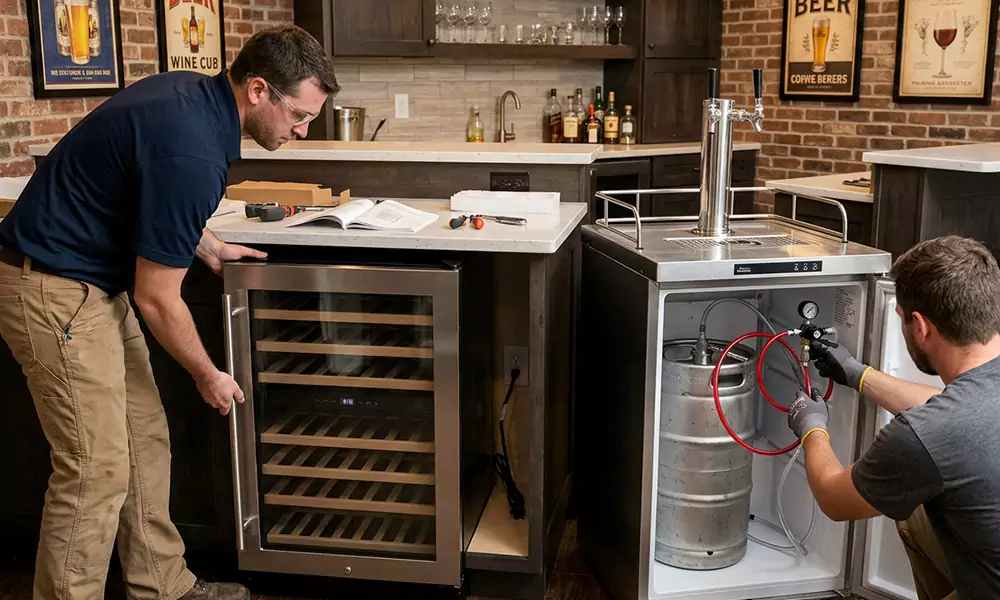 Wine Cooler and Kegerator Installation in New Britain, CT